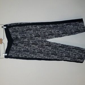 Vince Camuto Rich Black White Printed Soft Pants